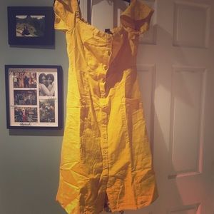 Never worn yellow linen dress